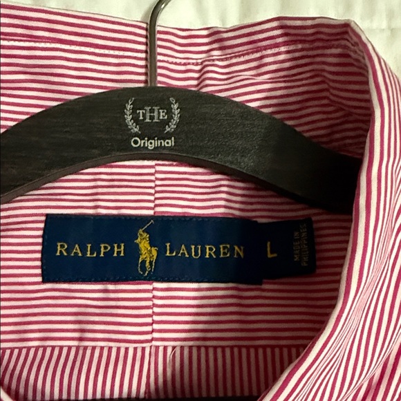 Ralph Lauren Pink Striped Casual Shirt - Picture 2 of 6